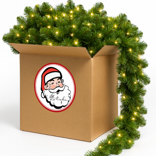 Green Garland with Warm White Lights | 99'X 8"