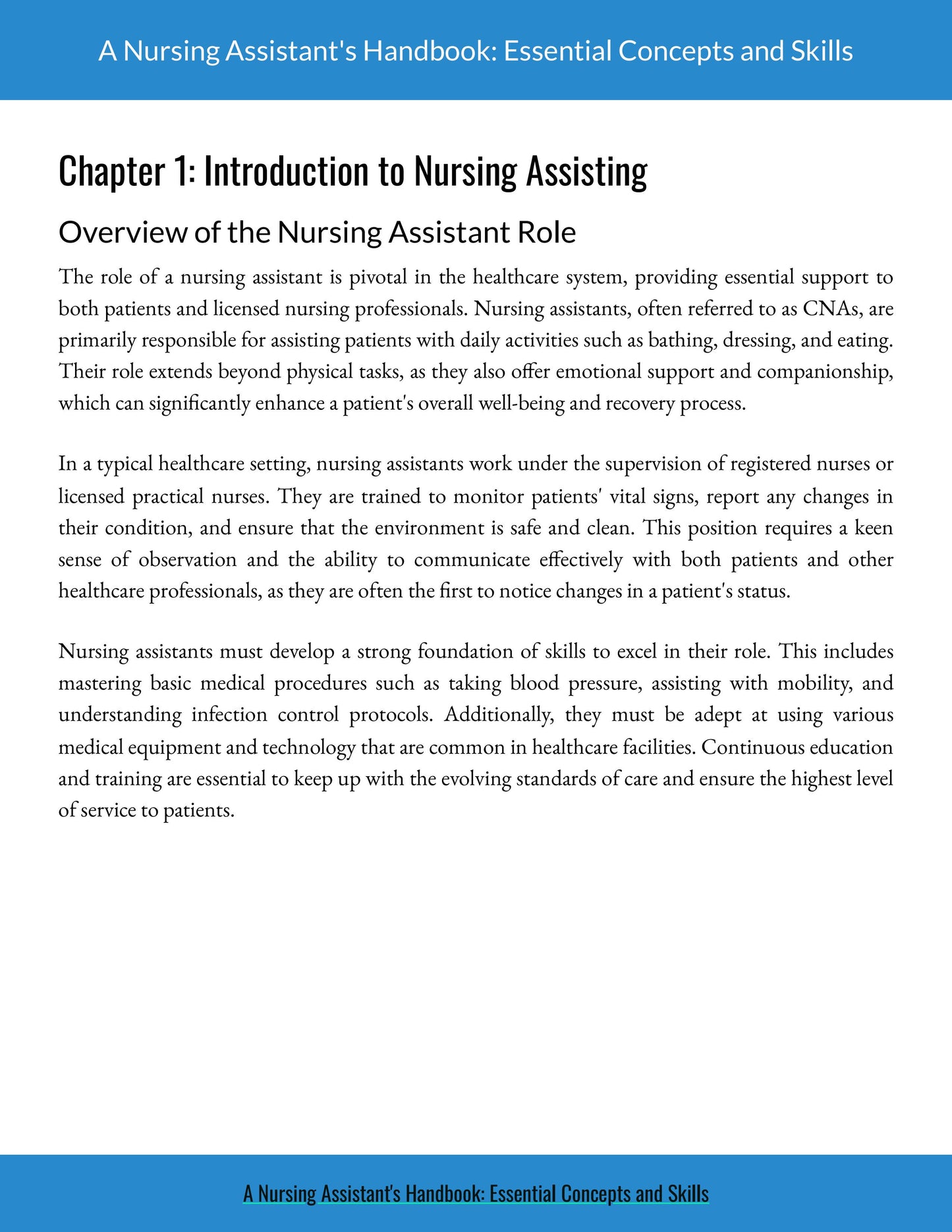 CNA Prep: A Nursing Assistant's Handbook: Essential Concepts and Skills