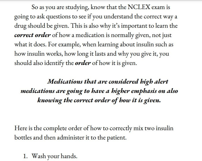 NCLEX Pharmacology Cheat Sheet (Physical Book)