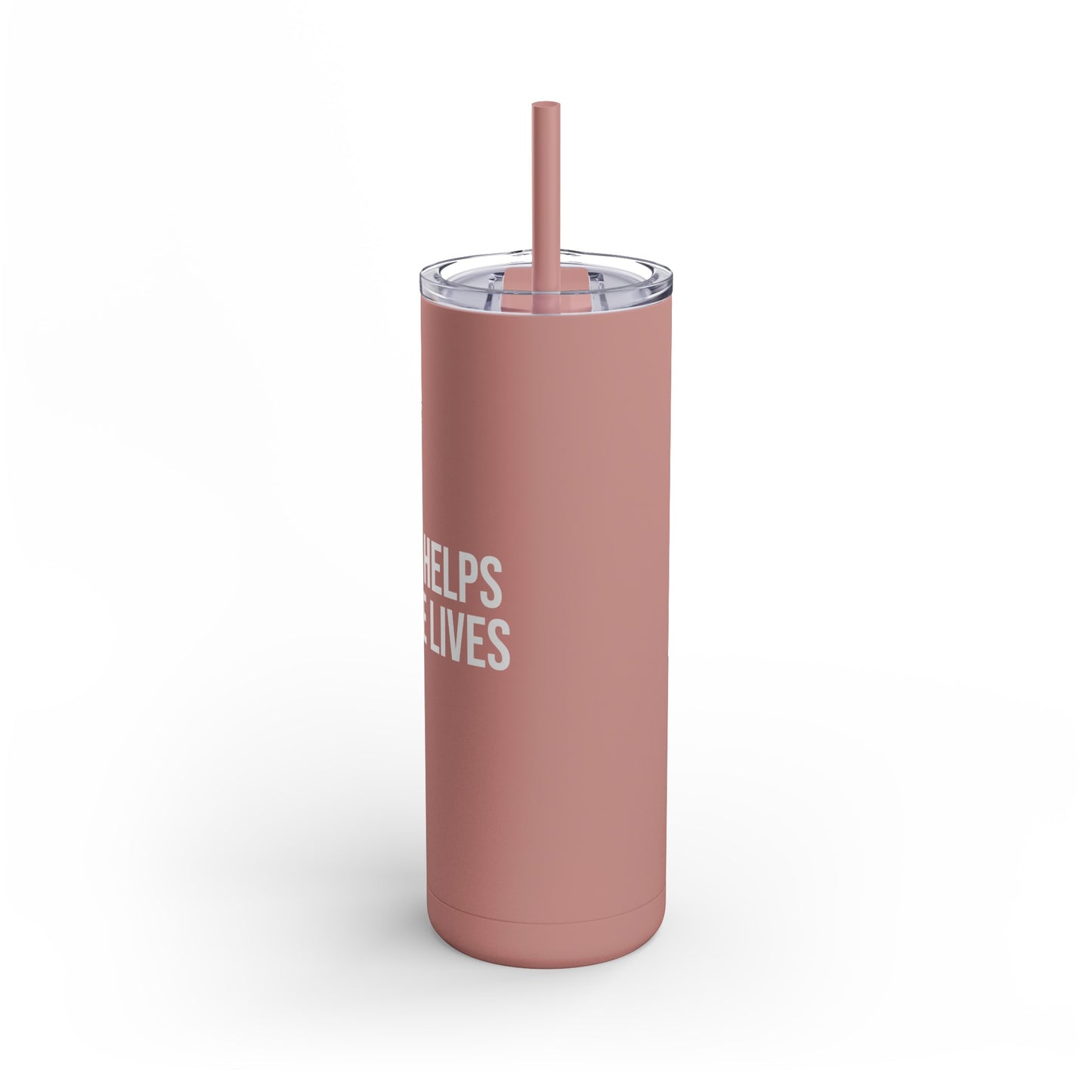 Coffee Helps Me Saves Lives: Maars Maker Skinny Matte Tumbler, 20oz