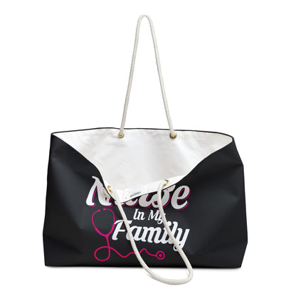 Nurse Weekender Bag - I Will Be The First Nurse In My Family, Graduation Gift, Travel Tote, Nursing Student Accessory, Healthcare [...]