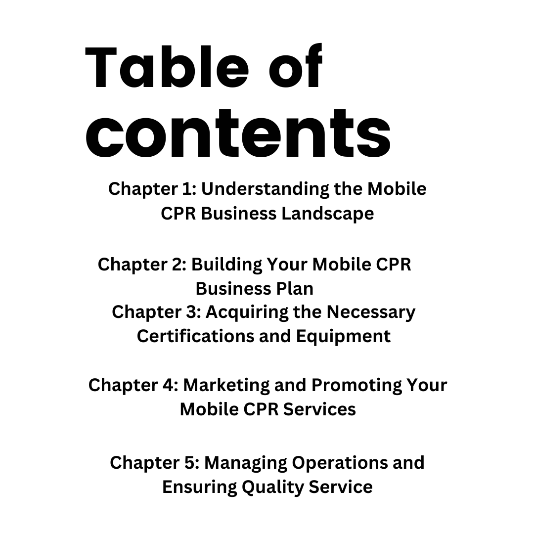 Mobile CPR Planner Business Ebook