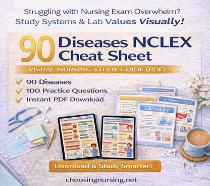 90 Diseases and Conditions NCLEX Cheat Sheet EBook