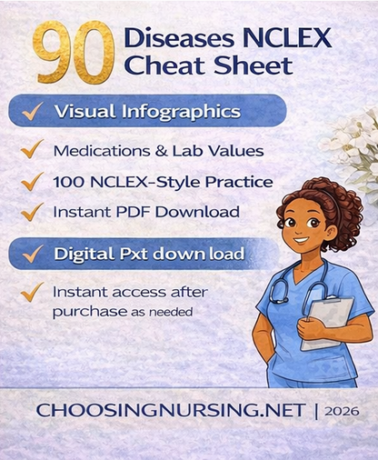 90 Diseases and Conditions NCLEX Cheat Sheet EBook