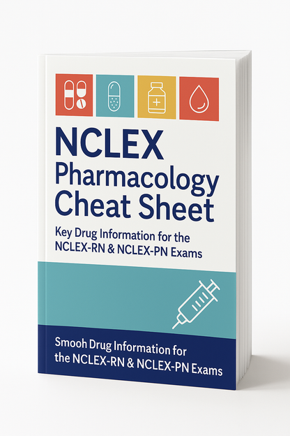 NCLEX Pharmacology Cheat Sheet (Physical Book) Color Edition