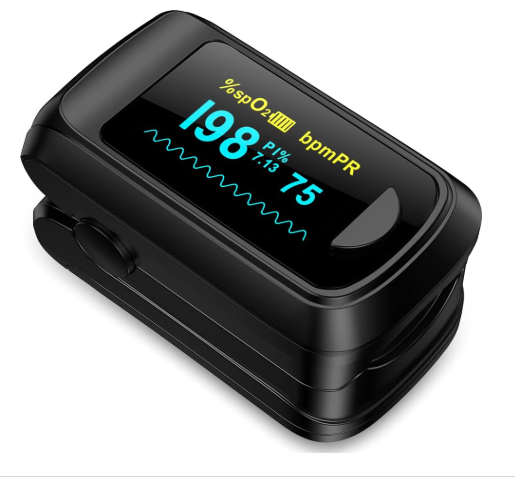 Fingertip Pulse Oximeter Blood Oxygen Monitor Pulse Ox, Heart Rate and Fast Spo2 Reading Oxygen Meter with OLED Screen