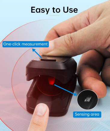 Fingertip Pulse Oximeter Blood Oxygen Monitor Pulse Ox, Heart Rate and Fast Spo2 Reading Oxygen Meter with OLED Screen
