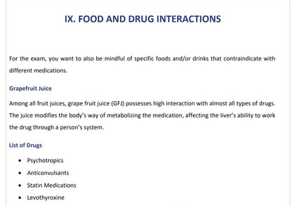 Pharmacology Cheat Sheet- Ebook